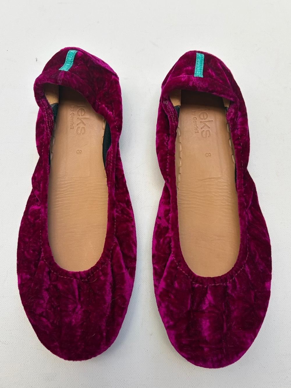Tieks Tyrian Velvet Magenta Ballet Flats